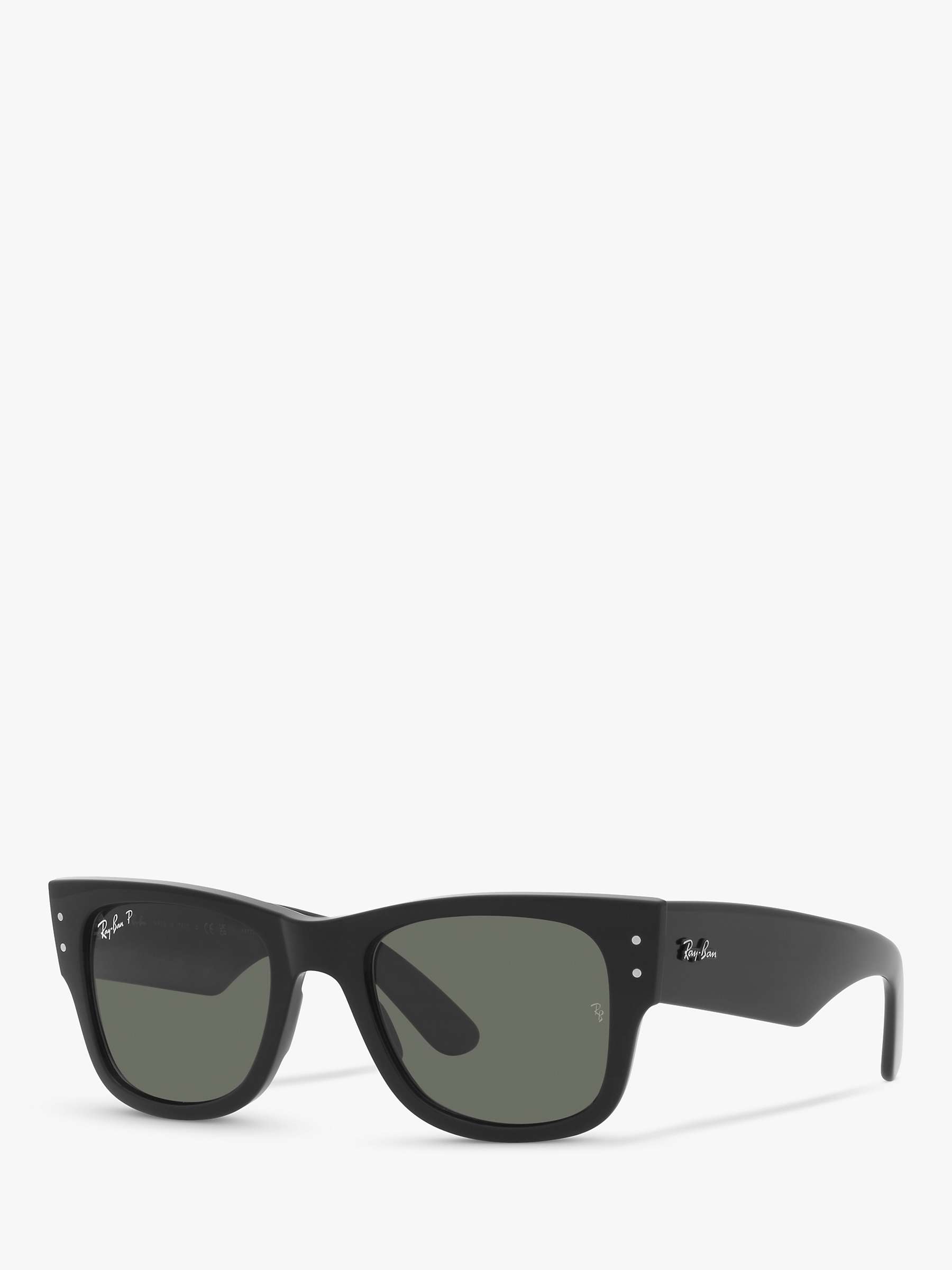 Buy Ray-Ban RB0840S Unisex Polarised Mega Wayfarer Sunglasses, Black/Grey Online at johnlewis.com