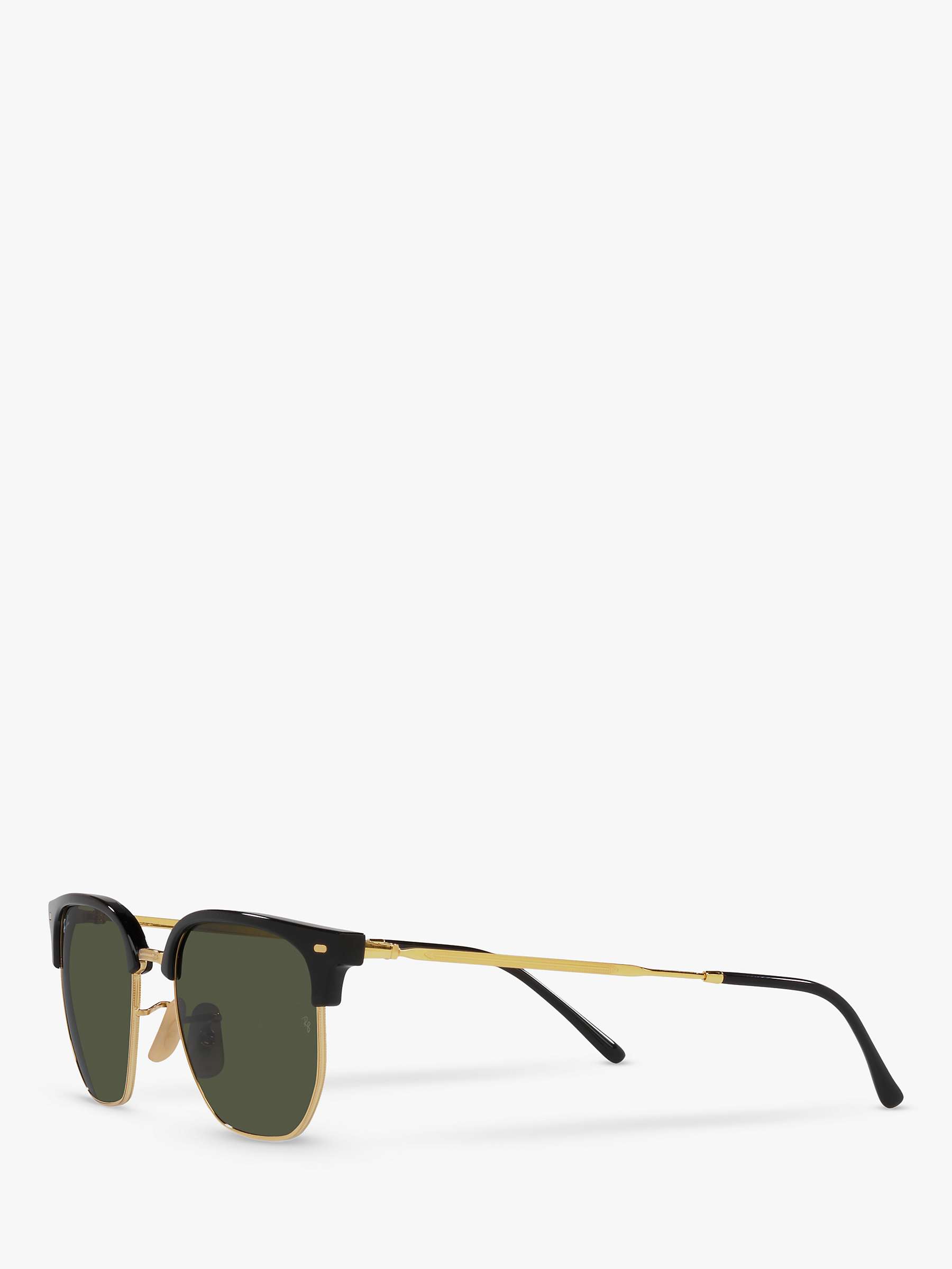 Buy Ray-Ban RB4416 Unisex New Clubmaster Sunglasses, Black/Gold Online at johnlewis.com
