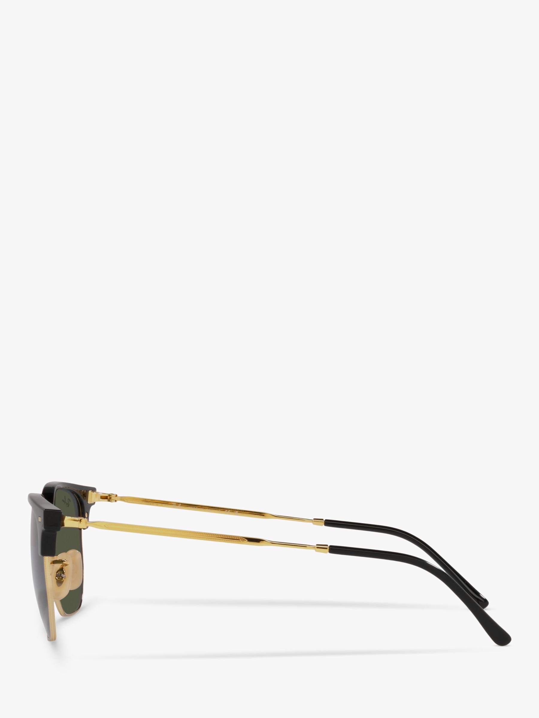 Ray-Ban RB4416 Unisex New Clubmaster Sunglasses, Black/Gold