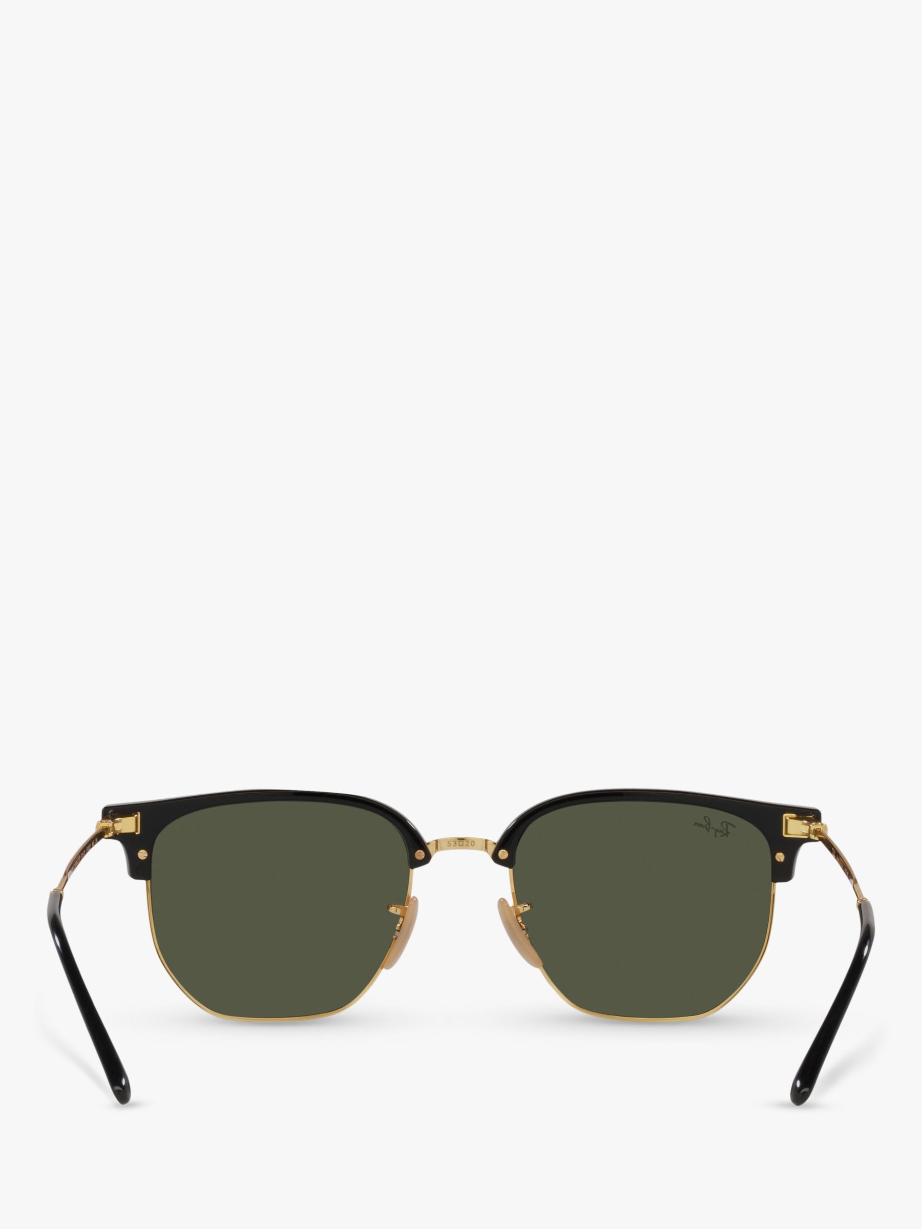 Ray-Ban RB4416 Unisex New Clubmaster Sunglasses, Black/Gold