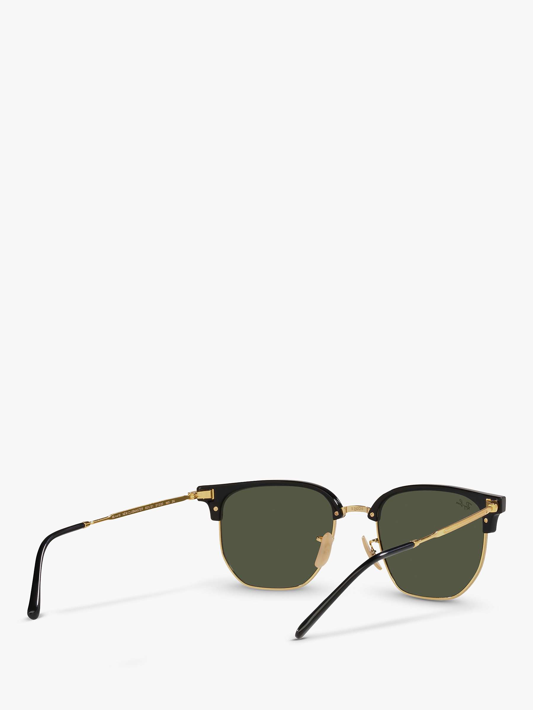 Buy Ray-Ban RB4416 Unisex New Clubmaster Sunglasses, Black/Gold Online at johnlewis.com