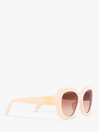 Celine CL40226U Women's Butterfly Sunglasses, Ivory/Brown Gradient