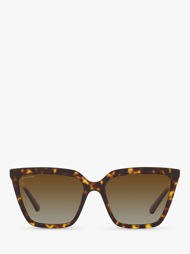 BVLGARI BV8255B Women's Cat's Eye Sunglasses, Tortoise/Brown Gradient