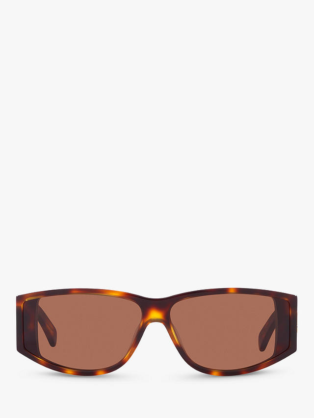 Celine CL40227U Women's Rectangular Sunglasses, Tortoise Blonde/Brown