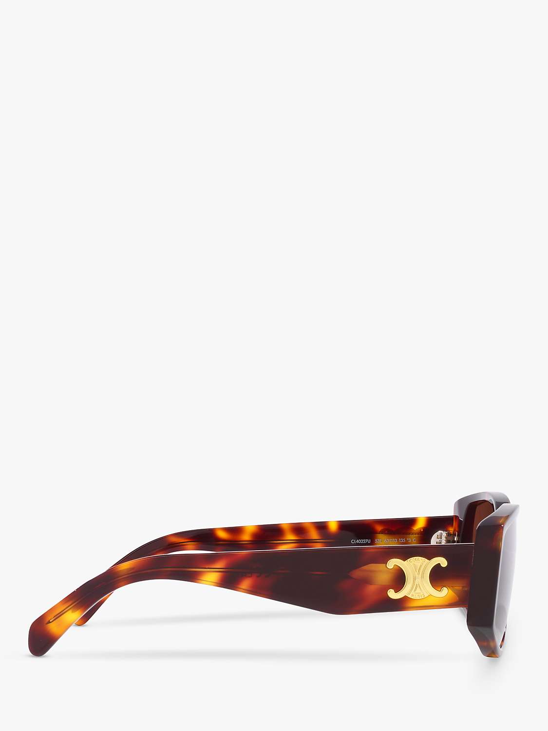 Buy Celine CL40227U Women's Rectangular Sunglasses, Tortoise Blonde/Brown Online at johnlewis.com