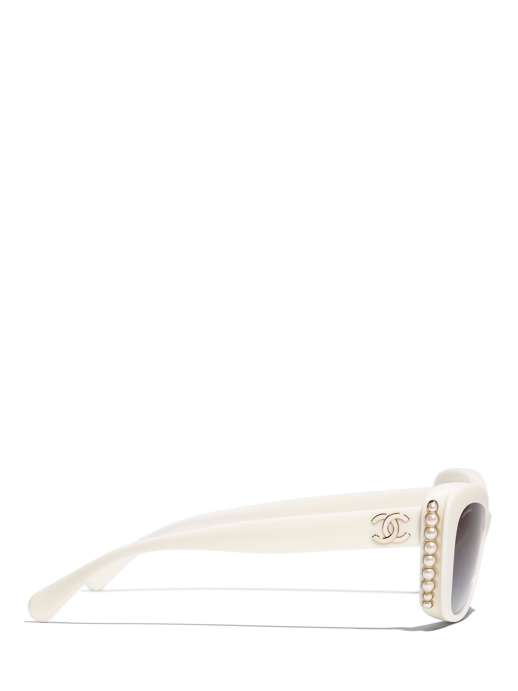 CHANEL Butterfly Sunglasses CH5481H Opal White/Blue Gradient at John ...