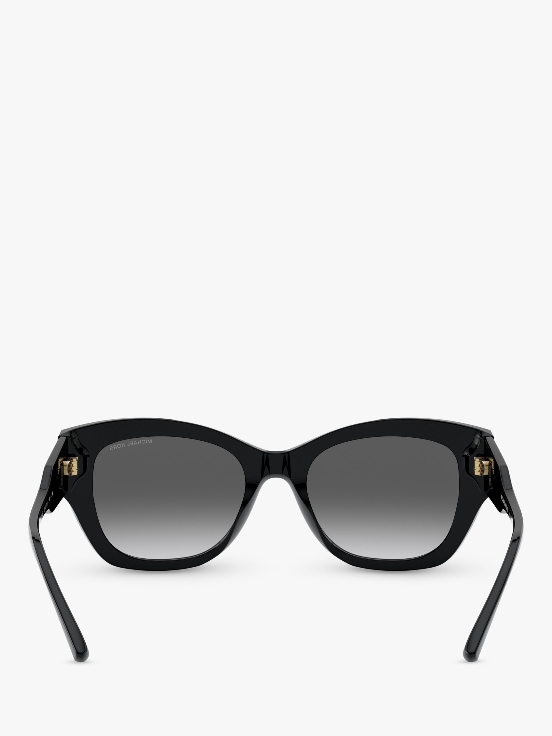Michael Kors Mk2119 Women S Palermo Square Sunglasses Black Grey Gradient At John Lewis And Partners
