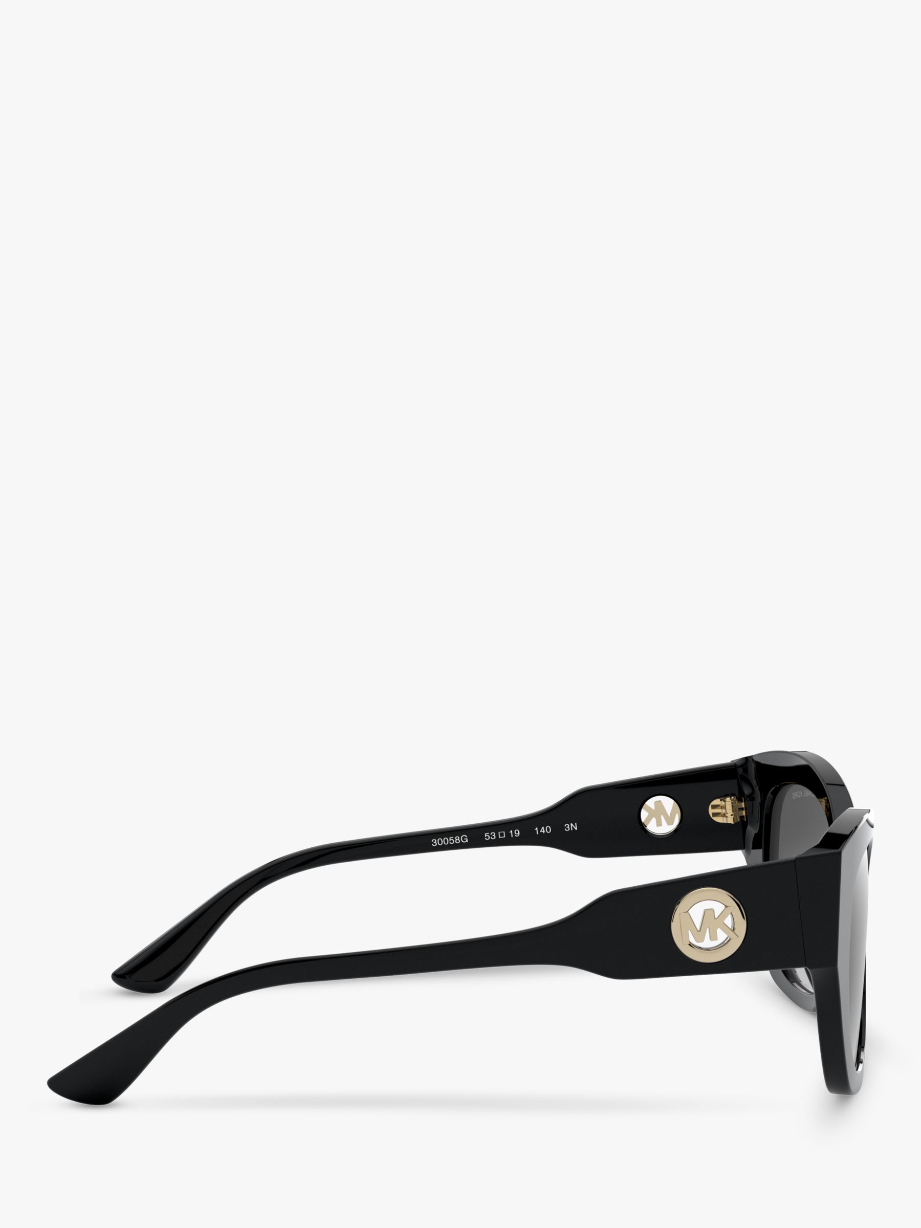 Michael Kors MK2119 Women's Palermo Square Sunglasses, Black/Grey ...