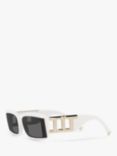 Tiffany & Co TF4197 Women's Rectangular Sunglasses, Solid White