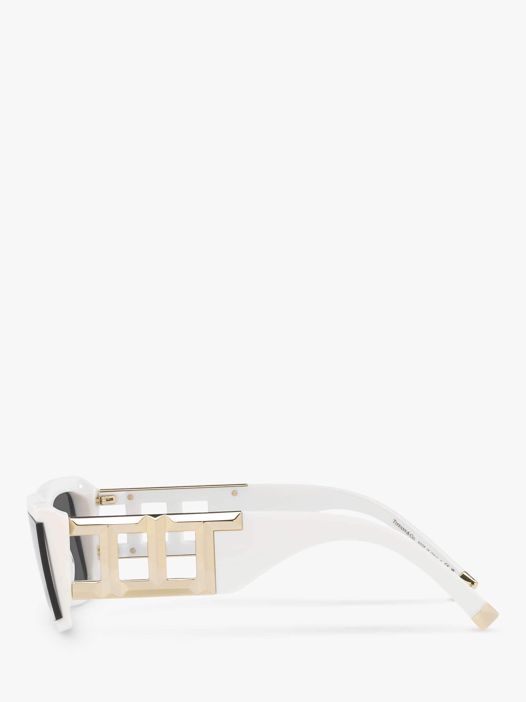 Buy Tiffany & Co TF4197 Women's Rectangular Sunglasses, Solid White Online at johnlewis.com