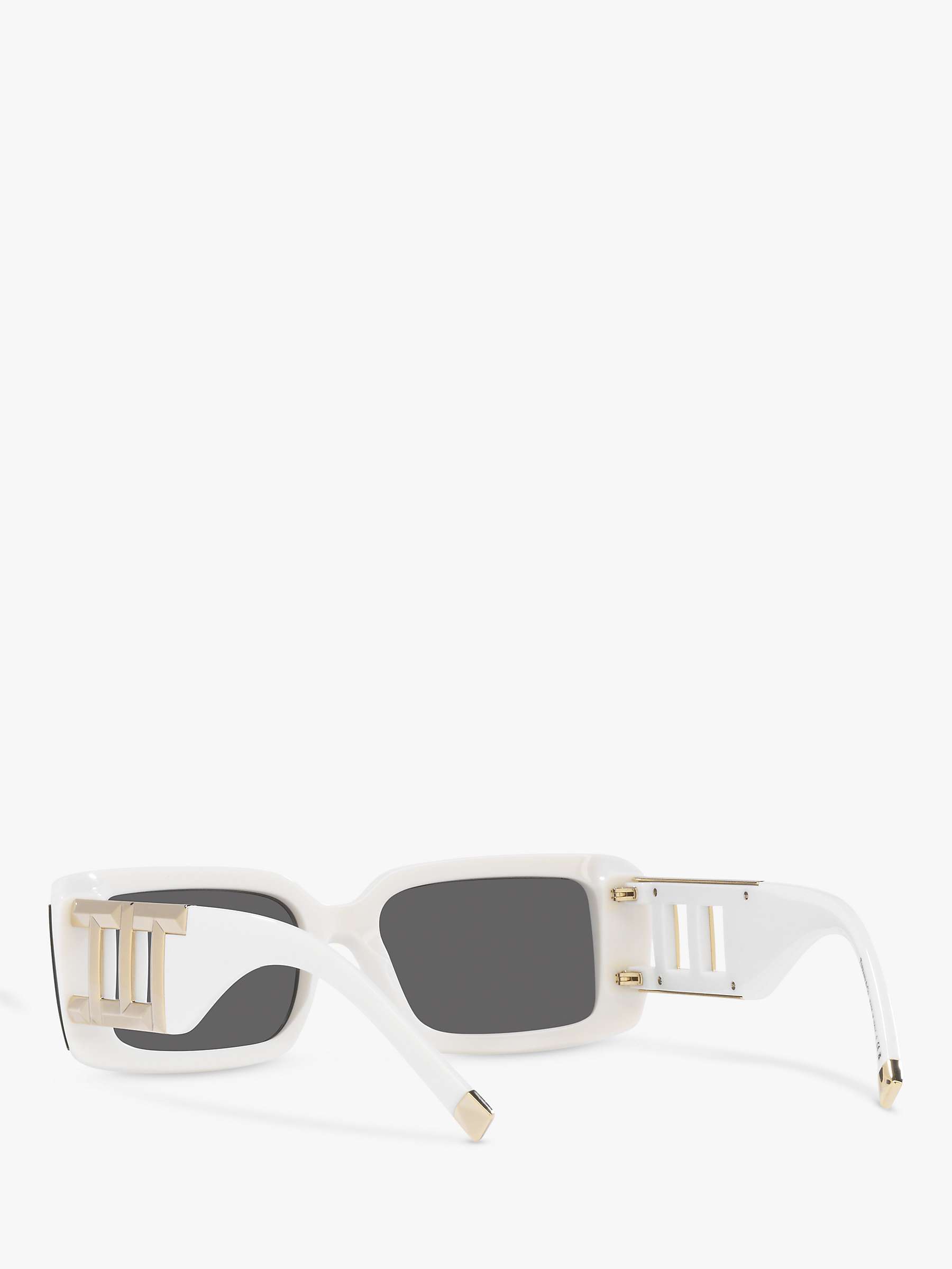 Buy Tiffany & Co TF4197 Women's Rectangular Sunglasses, Solid White Online at johnlewis.com