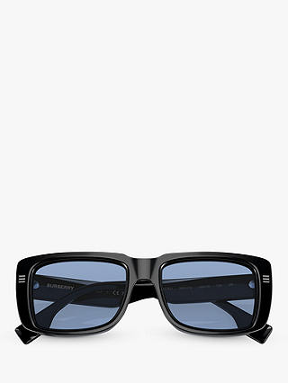 Burberry BE4376U Men's Rectangular Sunglasses, Black