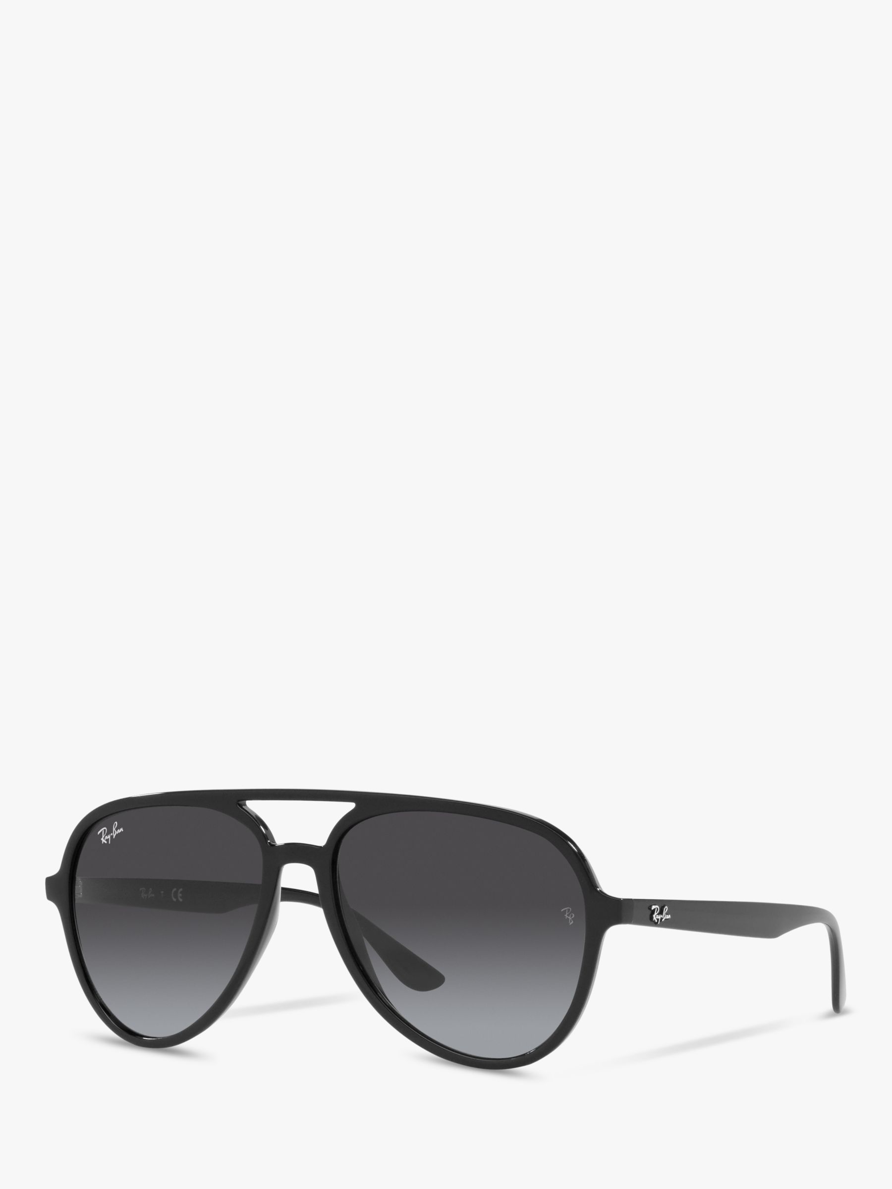 Ray-Ban RB4376 Unisex Aviator Sunglasses, Black/Grey Gradient