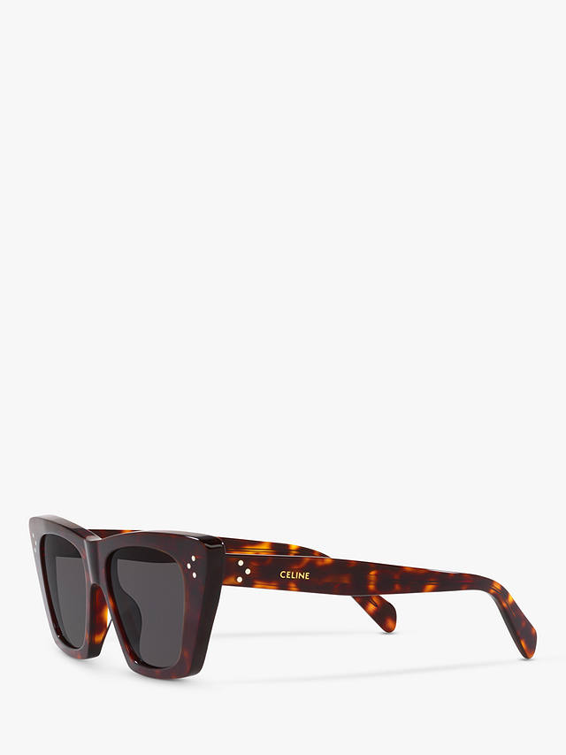 Celine CL40187I Women's Cat's Eye Sunglasses, Brown/Grey