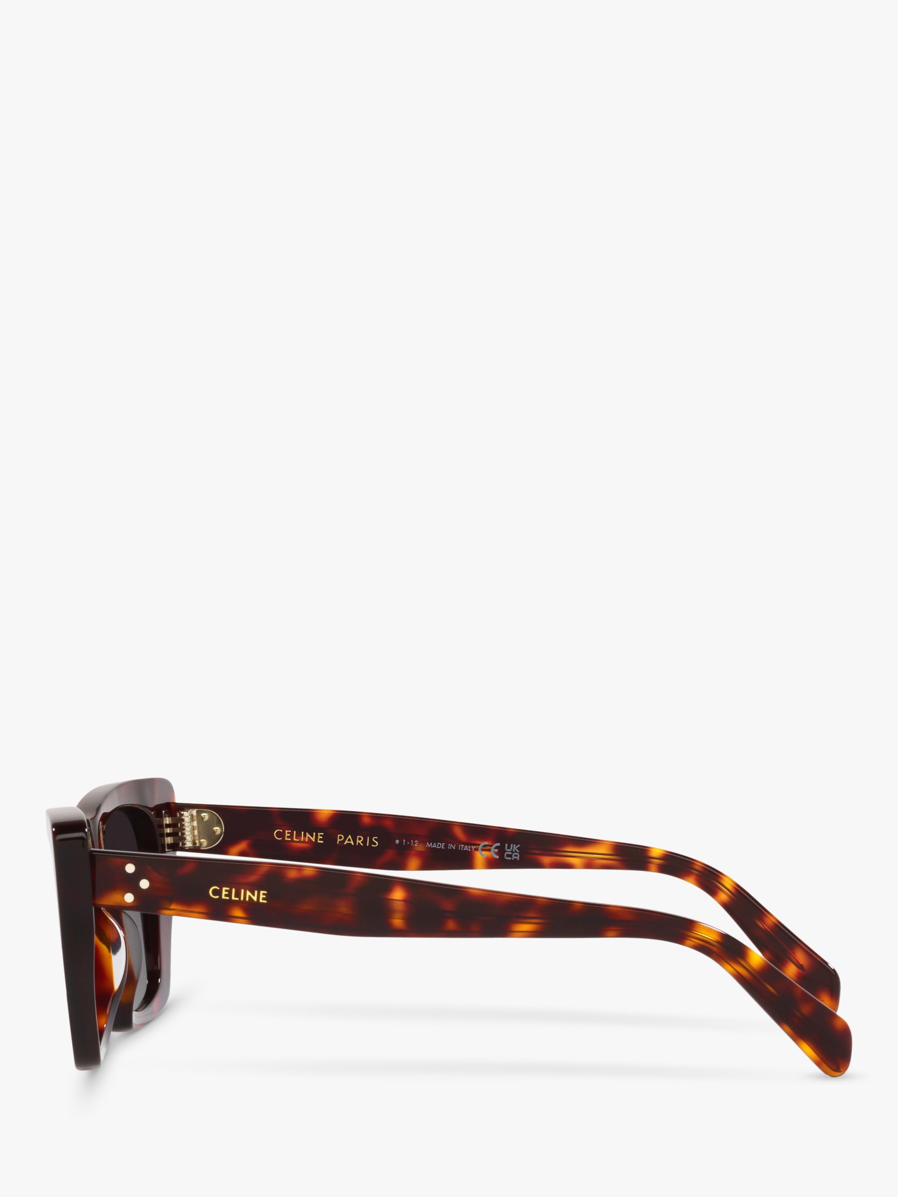 Celine CL40187I Women's Cat's Eye Sunglasses, Brown/Grey