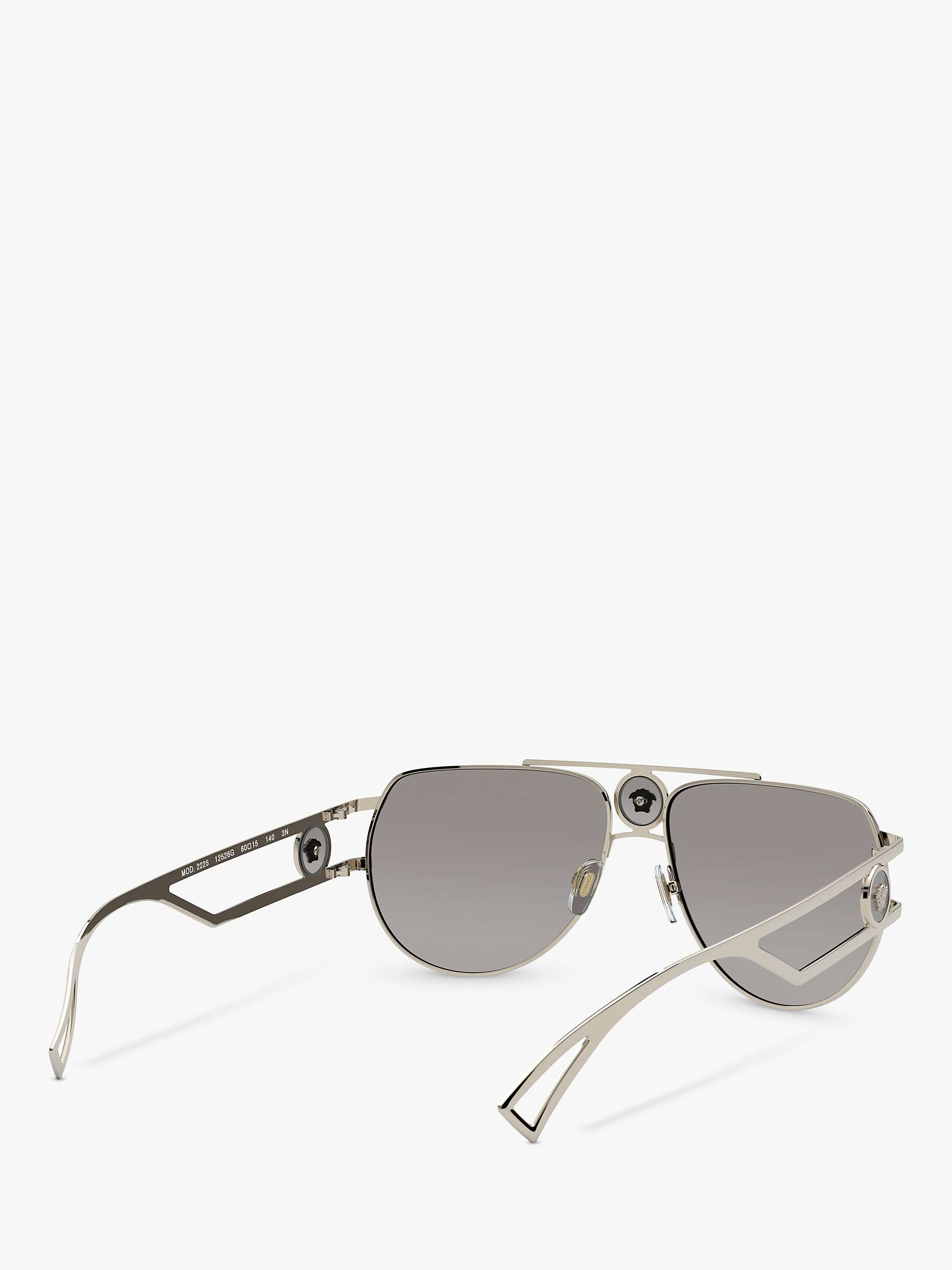 Buy Versace VE2225 Men's Pilot Sunglasses, Pale Gold Online at johnlewis.com