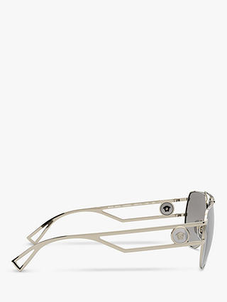 Versace VE2225 Men's Pilot Sunglasses, Pale Gold