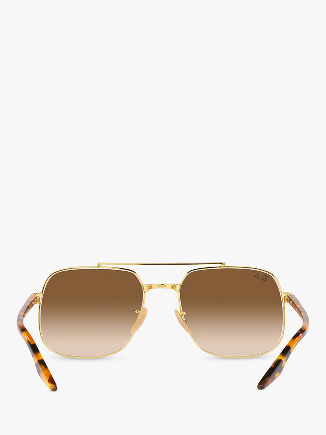 Ray-Ban RB3699 Unisex Square Sunglasses, Arista Gold/Brown Gradient