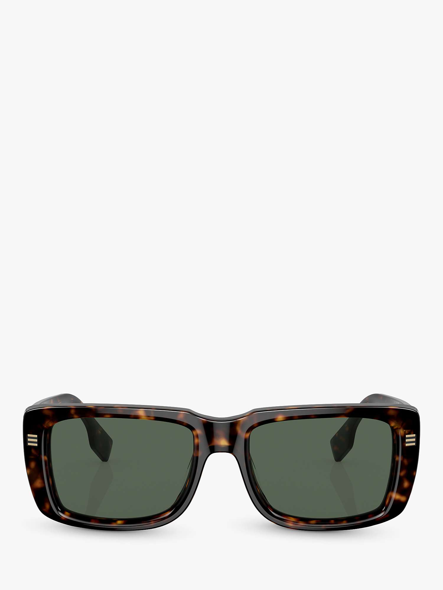 Buy Burberry BE4376U Men's Jarvis Rectangular Sunglasses, Avana Scura Online at johnlewis.com