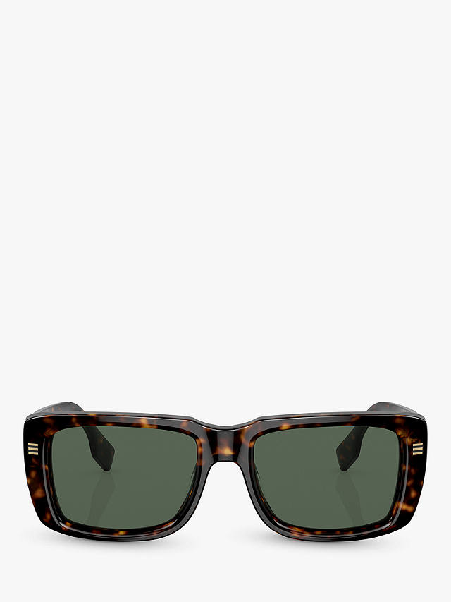 Burberry BE4376U Men's Jarvis Rectangular Sunglasses, Avana Scura