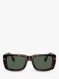 Burberry BE4376U Men's Jarvis Rectangular Sunglasses, Avana Scura