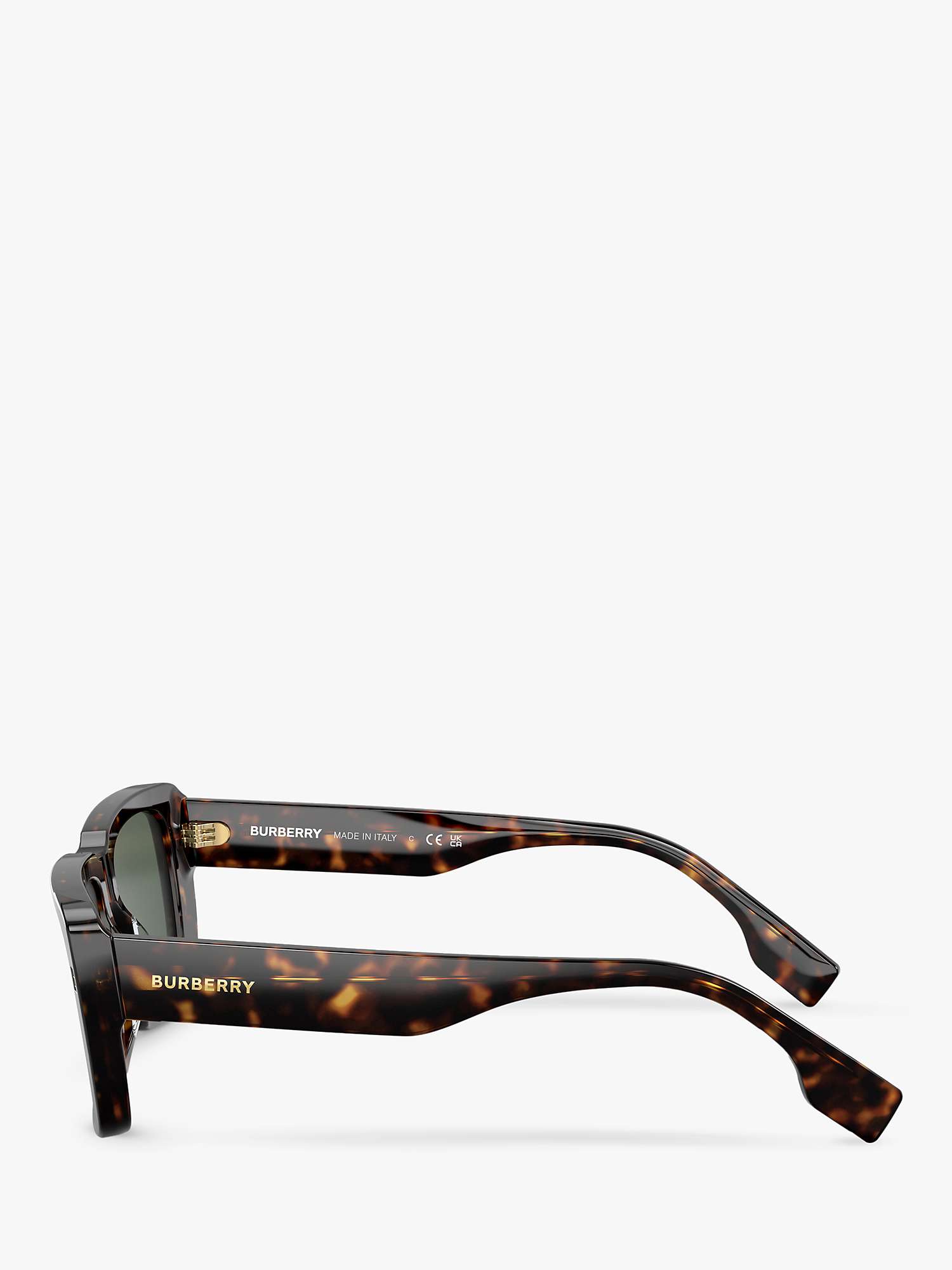 Buy Burberry BE4376U Men's Jarvis Rectangular Sunglasses, Avana Scura Online at johnlewis.com