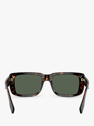 Burberry BE4376U Men's Jarvis Rectangular Sunglasses, Avana Scura