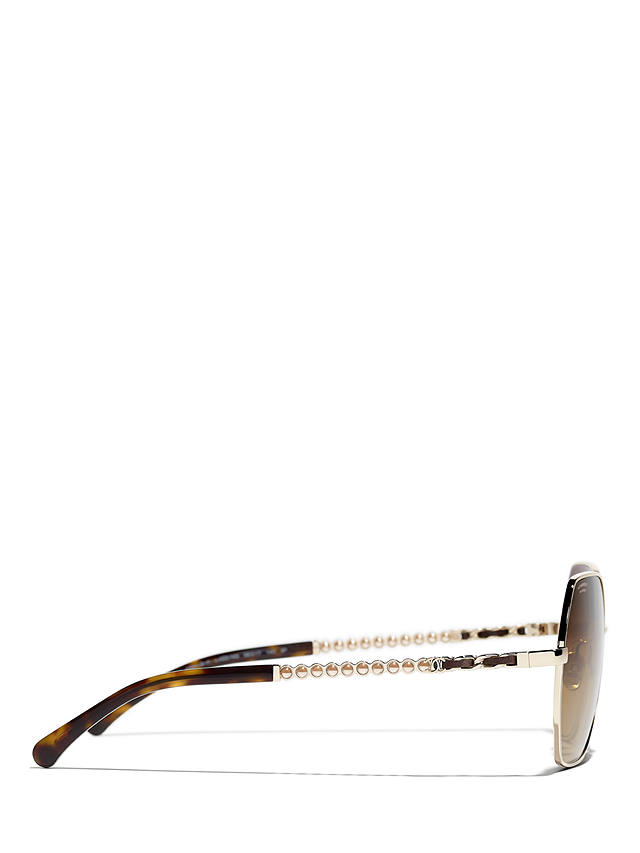 CHANEL Irregular Sunglasses CH4281QH Gold/Brown Gradient