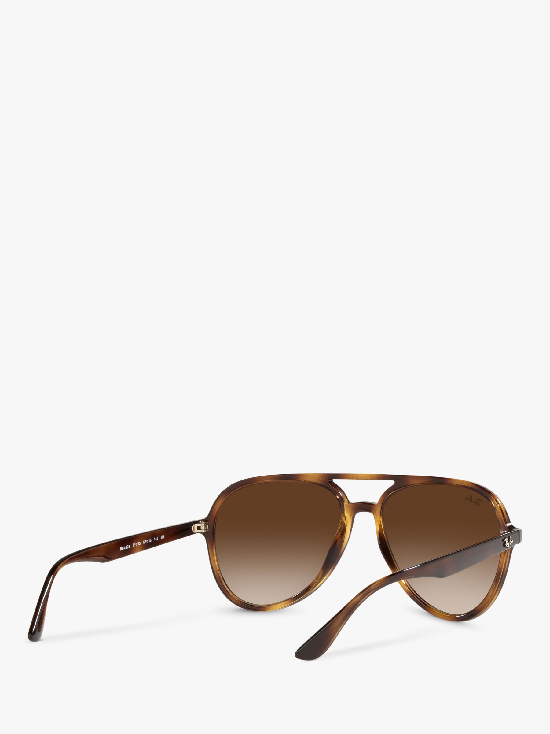 Ray-Ban RB4376 Unisex Aviator Sunglasses, Havana/Brown Gradient