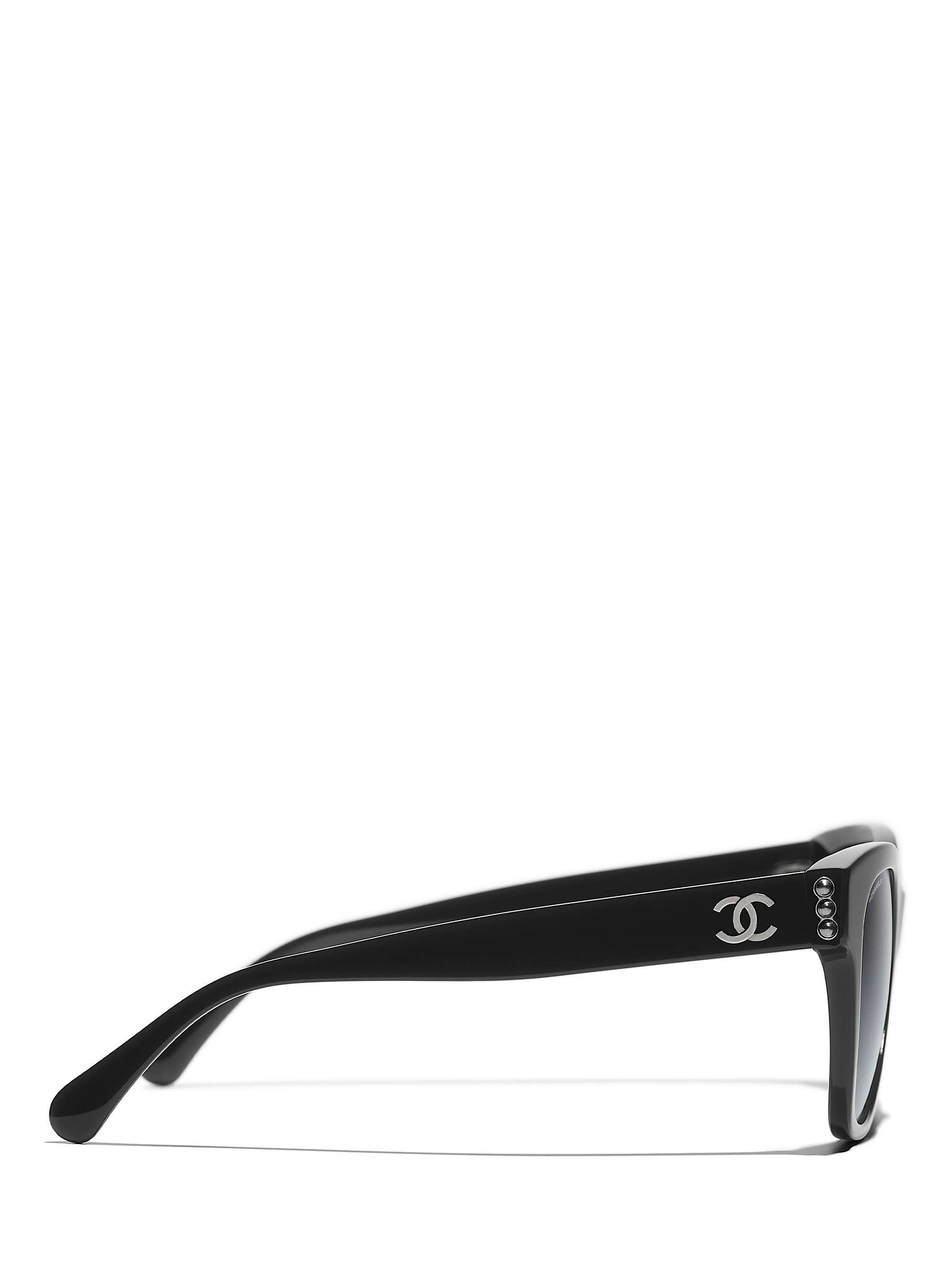 Buy CHANEL Rectangular Sunglasses CH5482H Black/Blue Gradient Online at johnlewis.com