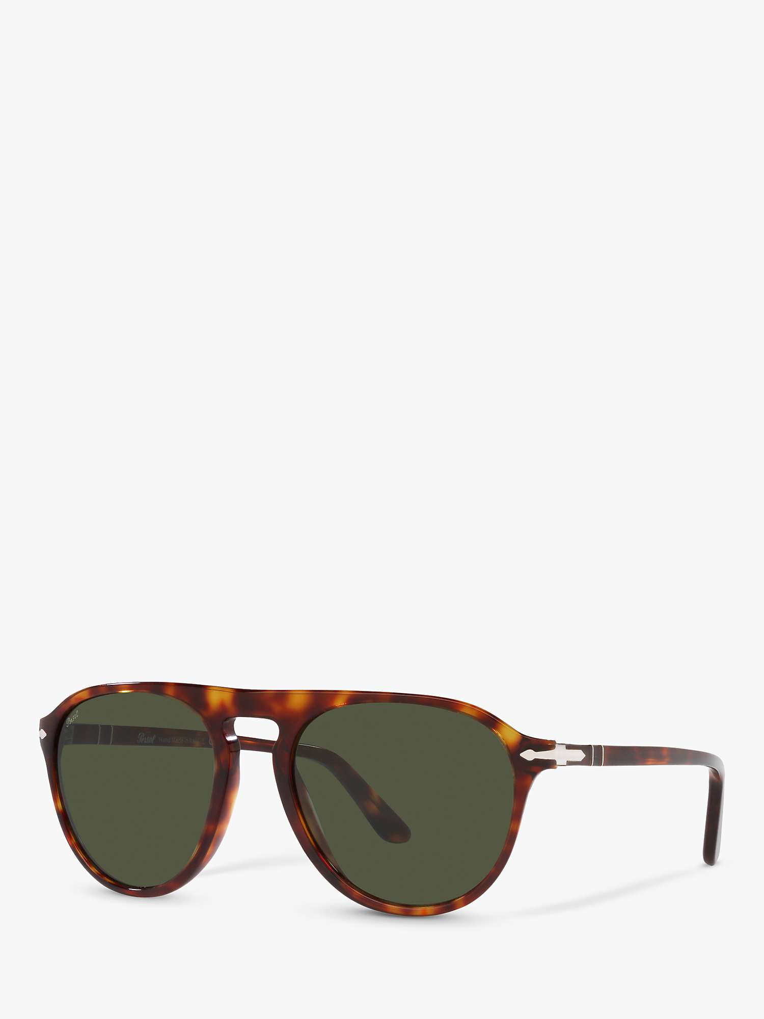 Buy Persol PO3302S Unisex Aviator Sunglasses, Havana/Green Online at johnlewis.com