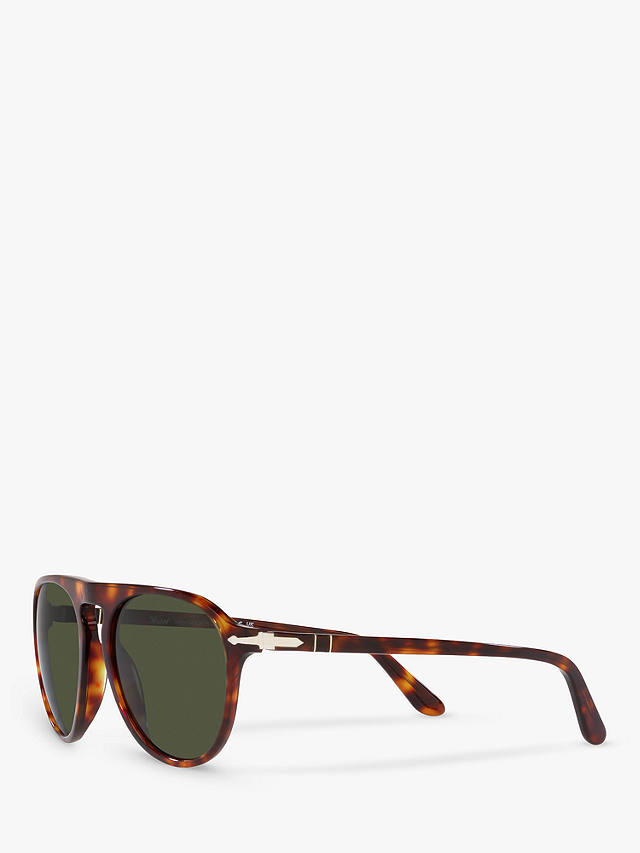 Persol PO3302S Unisex Aviator Sunglasses, Havana/Green