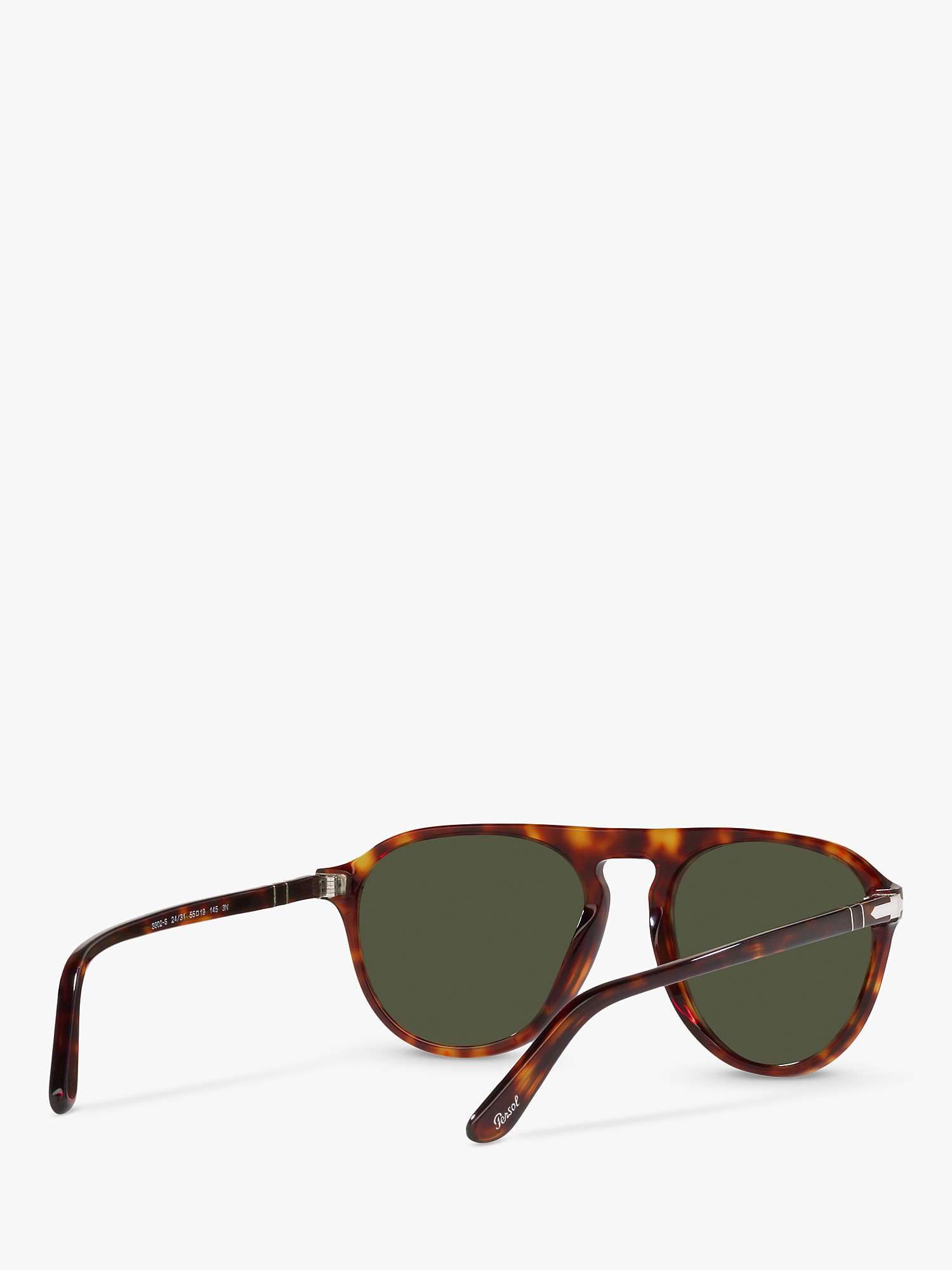 Buy Persol PO3302S Unisex Aviator Sunglasses, Havana/Green Online at johnlewis.com