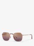 Ray-Ban RB3694 Women's Polarised Square Sunglasses, Rose Gold