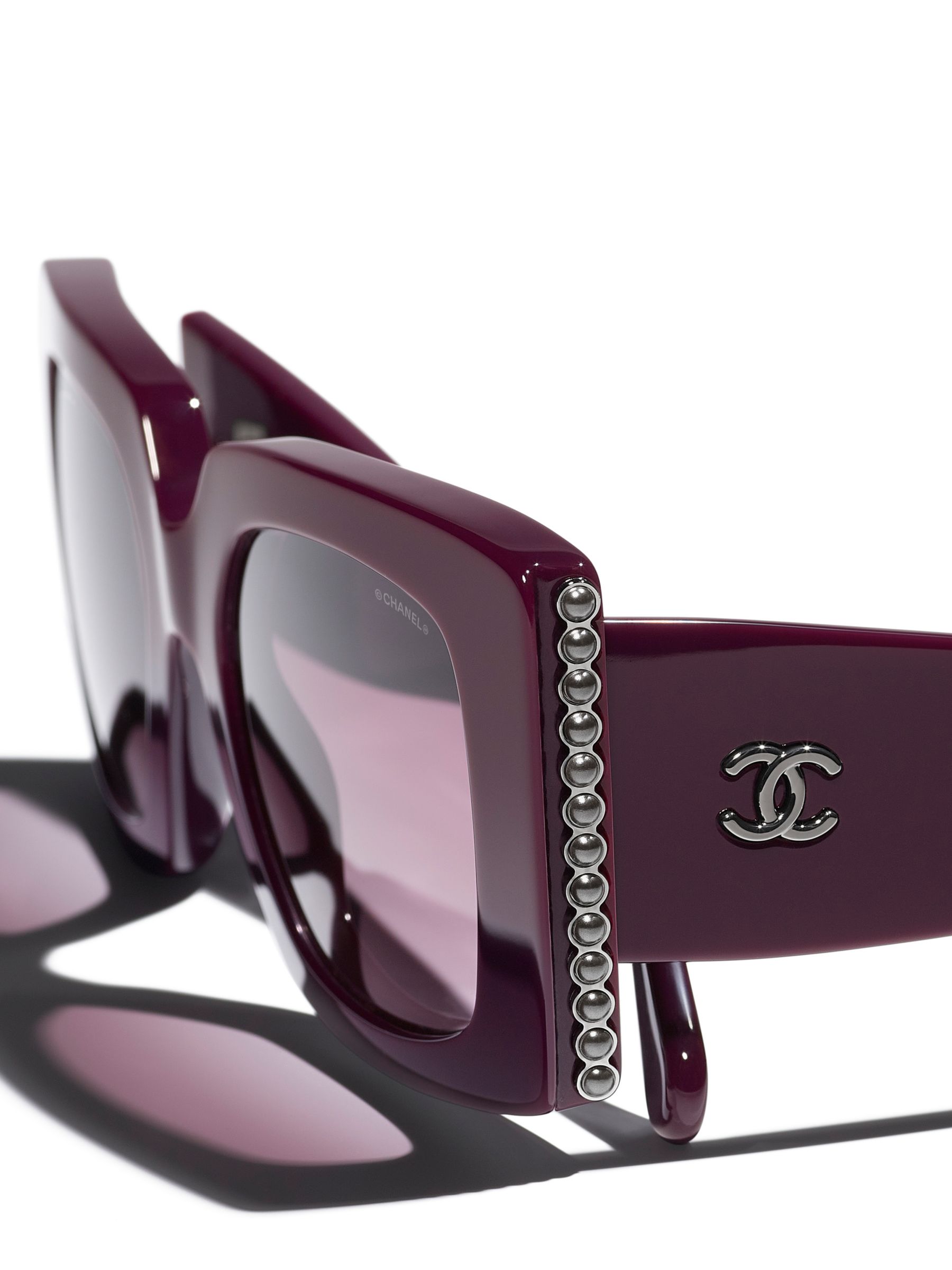 CHANEL 5288-Q c.1463/S1 Rectangle Purple Blue Gradient Sunglasses 57*18*140