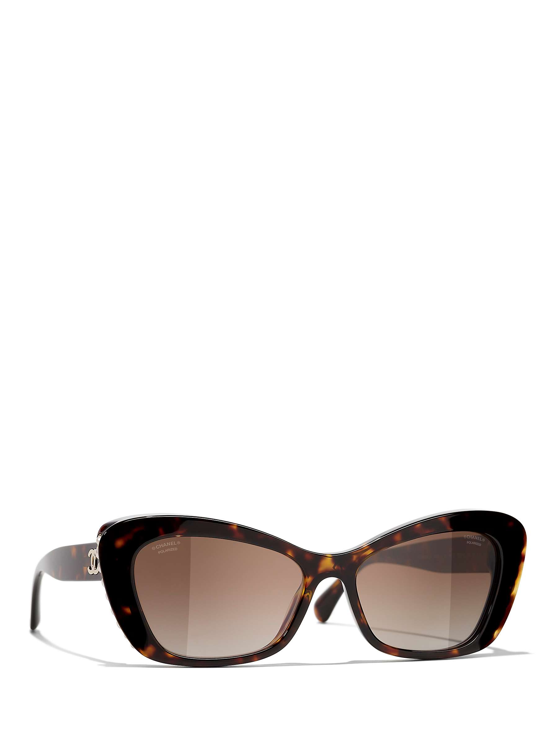 Buy CHANEL Butterfly Sunglasses CH5481H Dark Havana/Brown Gradient Online at johnlewis.com