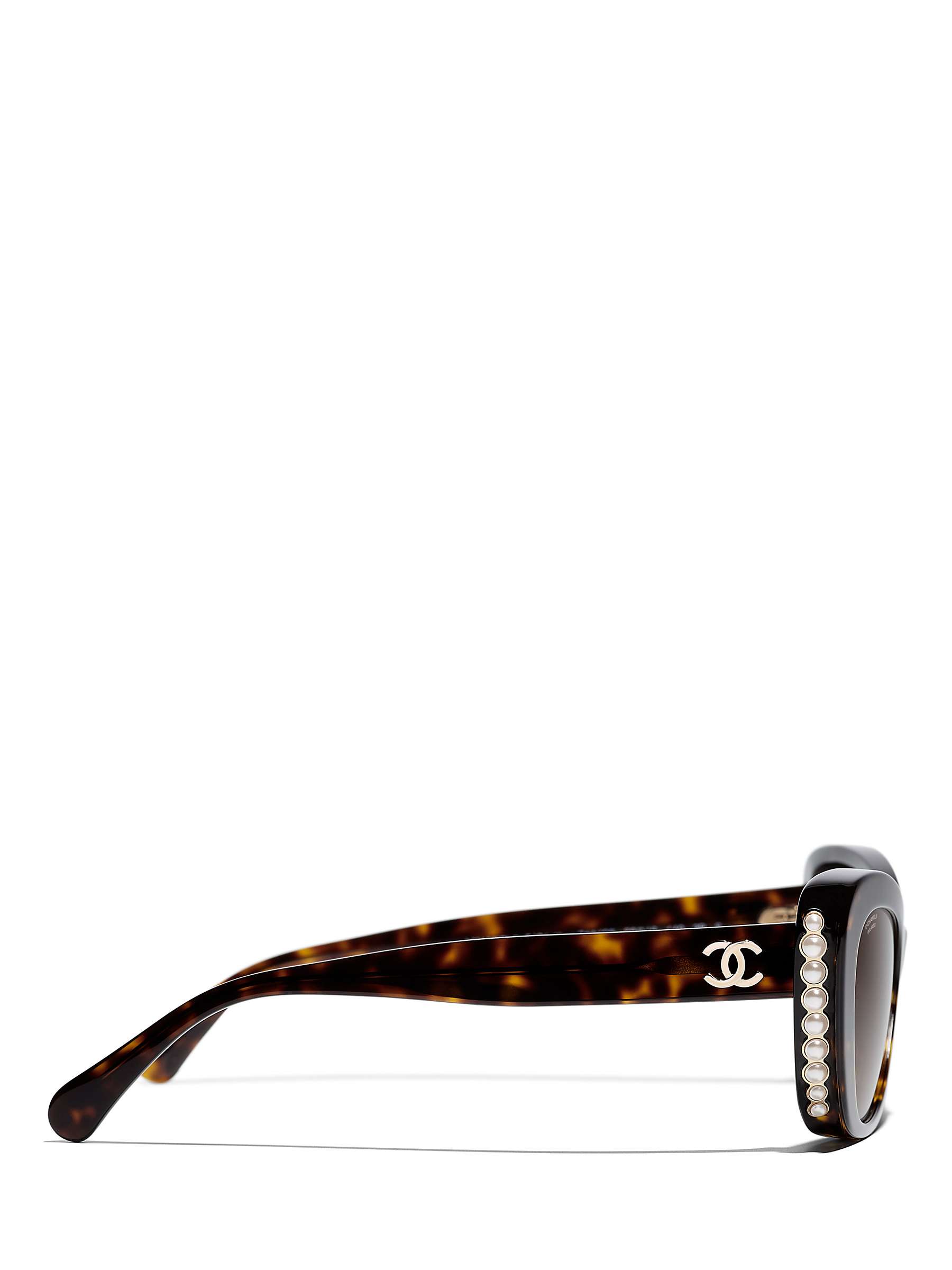 Buy CHANEL Butterfly Sunglasses CH5481H Dark Havana/Brown Gradient Online at johnlewis.com