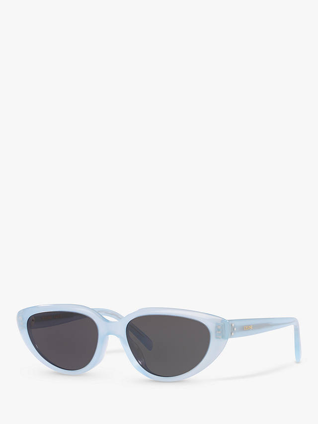 Celine CL40220U Women's Cat's Eye Sunglasses, Light Blue/Grey
