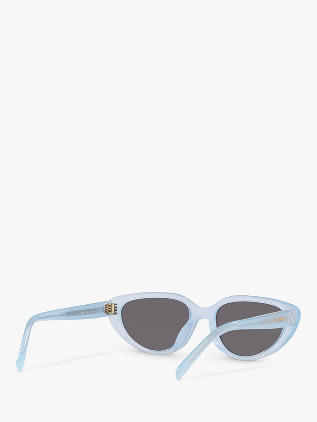 Celine CL40220U Women's Cat's Eye Sunglasses, Light Blue/Grey