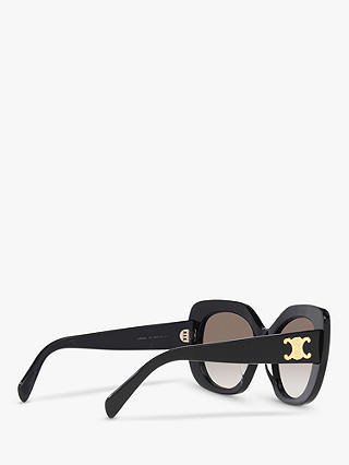 Celine CL40226U Women's Butterfly Sunglasses, Shiny Black/Beige Gradient