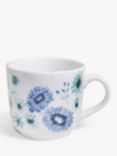John Lewis ANYDAY Floral Porcelain Mug, Set of 4, 360ml, Blue