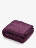 Piglet in Bed Waffle Cotton Throw, Berry