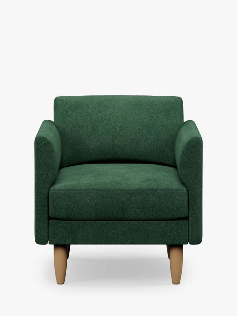 Rise Range, Hutch Rise Curve Arm Armchair, Light Leg, Velvet Sage