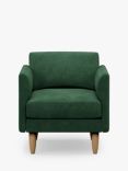 Hutch Rise Curve Arm Armchair, Light Leg, Velvet Sage