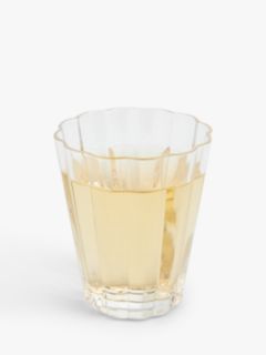 Scalloped Clear Tumbler Glass Cup