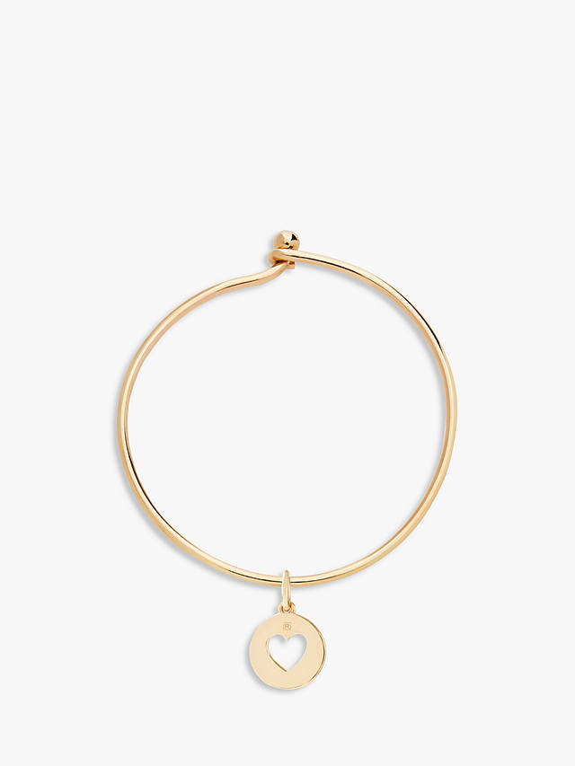 Recognised Heart Popon Bangle, Gold
