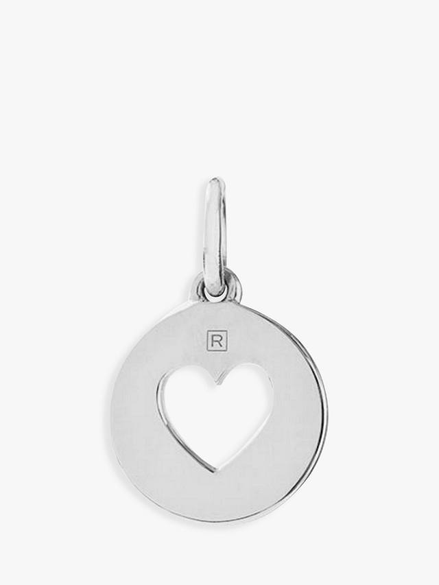Recognised Heart Popon Pendant Charm, Silver