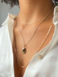 Recognised Smooth Pebble Popon Pendant Charm, Gold