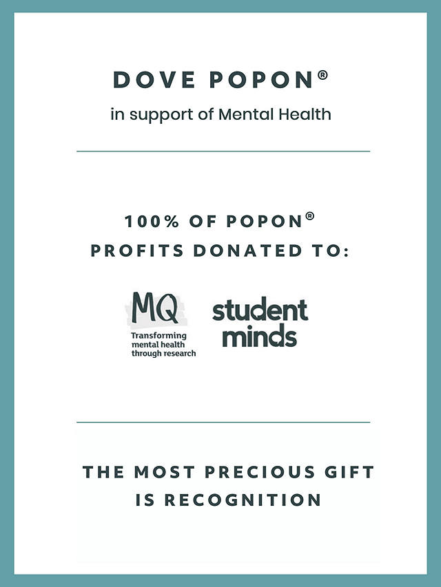 Recognised Dove Popon Pendant Charm, Gold