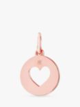 Recognised Heart Popon Pendant Charm, Rose Gold